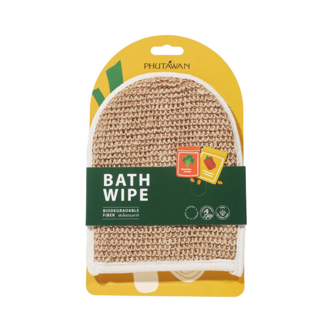 Bath Wipe เส้นใยขัดผิวกายสวมมือ